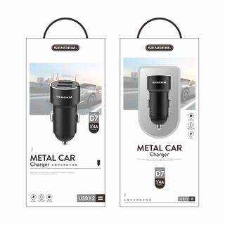 Tẩu sạc 2 cổng Sendem D7 3.4A vỏ bằng kim loại