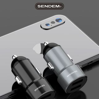 Tẩu sạc 2 cổng Sendem D7 3.4A vỏ bằng kim loại