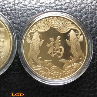 Trao quà tết 2023 may mắn bằng đồng xu vàng quan âm