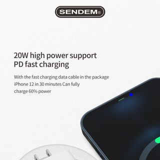 Bộ sạc nhanh Sendem C15 PD20W Chân IPhone