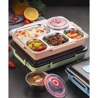 Khay Cơm 5 Ngăn InOX Giữ Nhiệt