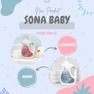 Nước Giặt Sinh Học Baby SONA Hương Lavender 2Kg| Chiết Xuất Hoàn Toàn Từ Thiên Nhiên Dành Riêng Cho Trẻ Sơ Sinh, Nước Giặt Thiên Nhiên