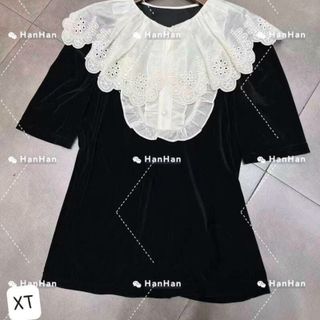 Áo nhung cổ bèo kiểu