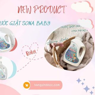 Nước Giặt Sinh Học Baby SONA Hương Lavender 2Kg| Chiết Xuất Hoàn Toàn Từ Thiên Nhiên Dành Riêng Cho Trẻ Sơ Sinh, Nước Giặt Thiên Nhiên