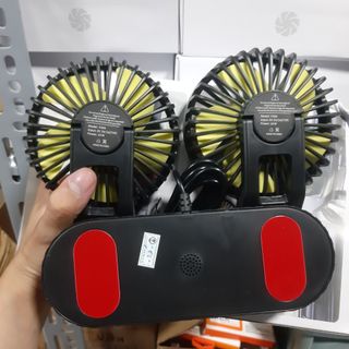 Quạt điện đôi gắn xe ô tô, bàn làm việc