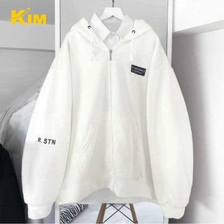 Áo Khoác Nỉ Có Nón In Chữ Ở Lưng, Chất nỉ ngoại dày đẹp