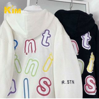 Áo Khoác Nỉ Có Nón In Chữ Ở Lưng, Chất nỉ ngoại dày đẹp