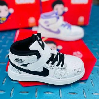 Giày thể thao trẻ em cổ cao chất da mềm S2696