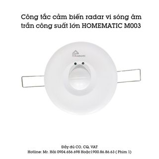 Công tắc cảm biến radar vi sóng âm trần công suất lớn M003