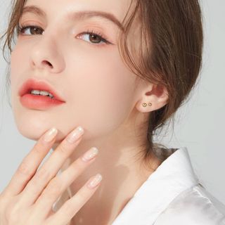 Bông tai vàng 14K - bi vàng 4mm