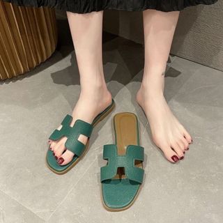 Dép nữ quai ngang chữ H nhiều màu đế chống trơn trượt, có sẵn hàng