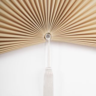 Quạt decor treo tường trang trí chất liệu mành tre, hàng thủ công mỹ nghệ cao cấp size 150cm