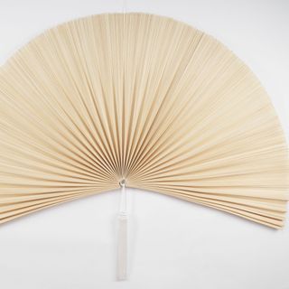 Quạt decor treo tường trang trí chất liệu mành tre, hàng thủ công mỹ nghệ cao cấp size 150cm