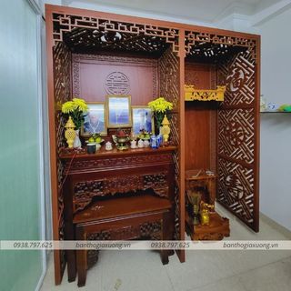 Báo giá tốt vách ngăn phòng thờ với phòng khách cnc gỗ đẹp