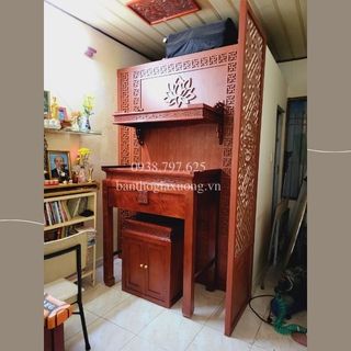 Báo giá tốt vách ngăn phòng thờ với phòng khách cnc gỗ đẹp