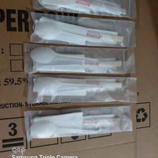 Set 4 in 1 {đũa thìa tăm giấy }