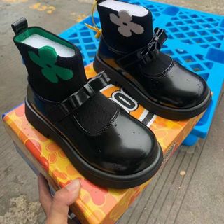 Giày boots trẻ em chất da mềm cổ chun S2705