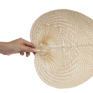 Quạt lá đề màu tự nhiên 3 size 20, 30, 35 cm
