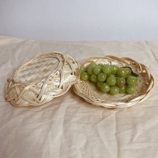 Đĩa tre cánh sen size 20cm dùng trang trí, decor, đựng các loại hạt