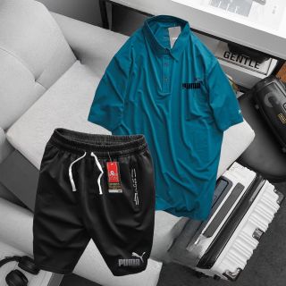 (bigsize) Set bộ Quần short thun, áo thun polo lạnh form bigsize 80kg - 130kg - Pu ma