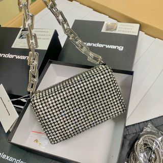 Túi xách đá ALEXANDERWANGg XÍCH sz17 Fullbox, có logo. Hàng super