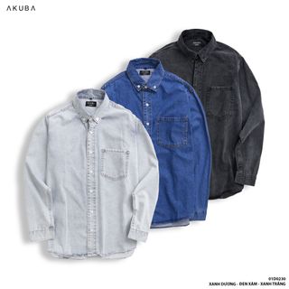 ÁO SƠ MI TAY DÀI DENIM AKUBA 01D0230