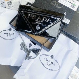 Túi xách ví PRADAa DÂY XÍCH sz19 ,Fullbox, dán tem bọc seal, Hàng super, có logo mã cod