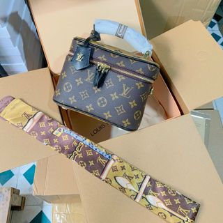 Túi xách LVv VANITY SUPER VIP 2 Box - sz21 Fullbox nam châm. Hàng super vip, có logo tặng kèm khăn lụa