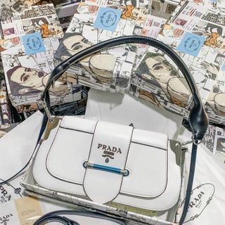 Túi xách PRADAa SIDONIE sz27 Fullbox, dán tem bọc seal, , Hàng super, có logo mã cod