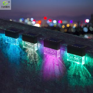 Đèn led Năng Lượng Mặt Trời gắn tường nhiều màu sắc, trang trí tường, sân vườn, sáng xuyên đêm