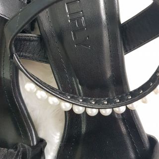 Sandal quai ngọc nhún 3p đế vuông