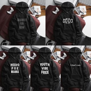 Áo khoác hoodie BB - Boiz nam size lớn, bigsize 90kg - 130kg - đen in chữ