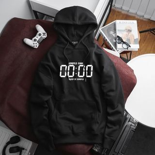 Áo khoác hoodie BB - Boiz nam size lớn, bigsize 90kg - 130kg - đen in chữ
