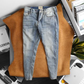 Quần jean nam, quần jean dài thời trang nam, chất jean COTTON dày dặn xịn sò fom slim size 29 ống 16.5cm, jean đã qua xử lý wash mền mịn, size từ 53kg - 90kg
