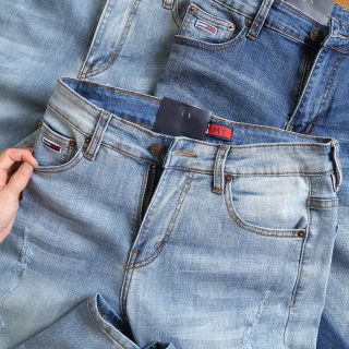 Quần jean nam, quần jean dài thời trang nam, chất jean co giản dày dặn xịn sò fom slim fit size 29 ống 15cm, jean đã qua xử lý wash mền mịn mặc thoải mái size từ 55kg - 90kg