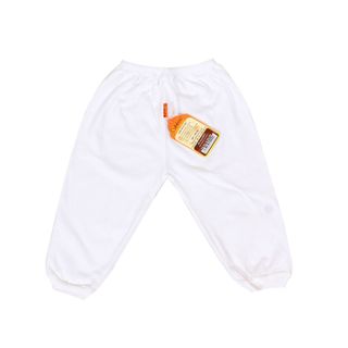 Quần sơ sinh dài vải cotton an toàn cho bé màu trắng trơn - Babiboo BB09