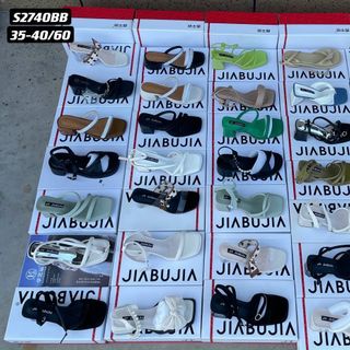 Dép sandal nữ quai mềm gót vuông S2740