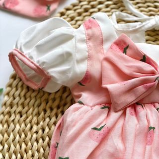 Body dâu tây đáng yêu cho Bé đầy tháng thôi nôi
