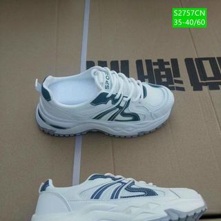 Giày thể thao nữ chất da mềm phối vải lưới thoáng khí 1S2757