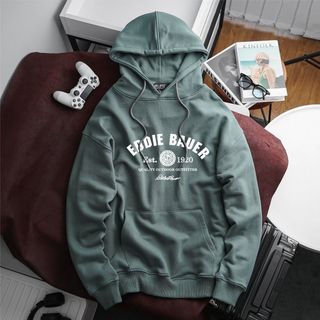 Áo khoác hoodie BB - Boiz nam size lớn, bigsize 90kg - 130kg - xanh xám in chữ
