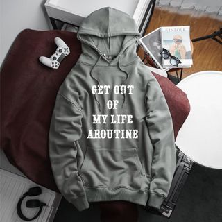 Áo khoác hoodie BB - Boiz nam size lớn, bigsize 90kg - 130kg - xám in chữ