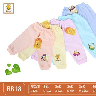 Quần dài sơ sinh chất cotton an toàn cho bé - Babiboo BB18 giá sỉ