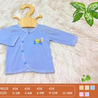Áo trẻ em cổ tim chát cotton an toàn cho bé - BABIBOO BB17