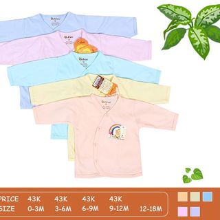 Áo trẻ em cổ tim chát cotton an toàn cho bé - BABIBOO BB17