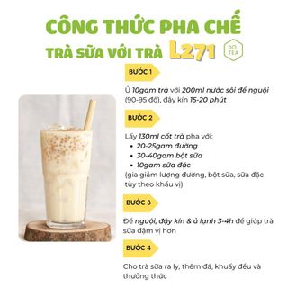 Mạt ô long trà L271 Dotea 500g thơm nồng tự nhiên mùi lửa sắc nước vàng trong