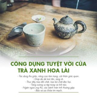 Trà xanh hoa lài G553 Dotea 500g chát nhẹ hương hoa lài tự nhiên thư giãn