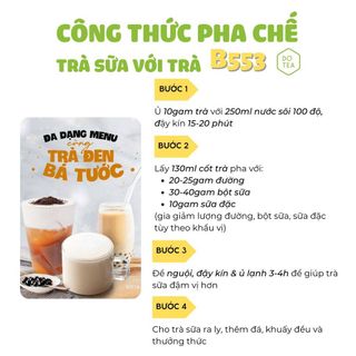 Trà đen bá tước cao cấp B553 Dotea 100g vị thơm tao nhã hương Bergamot nồng nàn nguyên liệu trong pha chế đậm vị trà