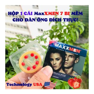 Bao cao su 7 bi nổi lớn Max XMEN Hộp 1 cái, không gây đau, chỉ gây phê, nên dùng kèm gel bôi trơn, bao cao su sỉ