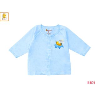 Áo tay dài cho bé sơ sinh BABIBOO, áo trẻ sơ sinh đẹp màu cài giữa cute BB76 giá sỉ