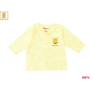 Áo tay dài cho bé sơ sinh BABIBOO, áo trẻ sơ sinh đẹp màu cài giữa cute BB76